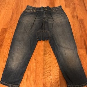 A dark blue R13 jeans